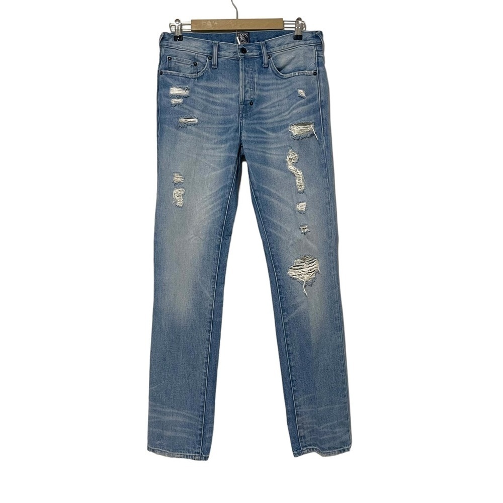 PRPS Goods & Co Size 31 Light Wash Distressed Straight Leg Jeans Streetwear Punk